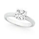 Sterling Silver Cubic Zirconia Round Solitaire Ring