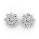 Sterling Silver Cubic Zirconia Snowflake Studs