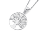 Sterling Silver Cubic Zirconia Tree Pendant