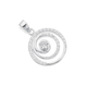 Sterling Silver CZ Spiral Pendant