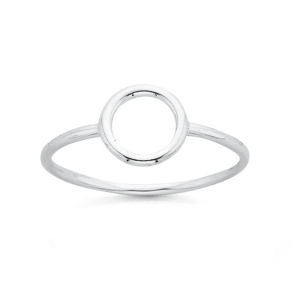 Sterling Silver Fine Open Circle Ring