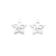 Sterling Silver Flower Star Stud Earrings