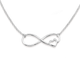 Sterling Silver Heart In Infinity Necklet