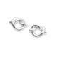 Sterling Silver Knot Heart Stud Earrings
