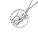 Sterling Silver Open Circle St Christopher Pedant
