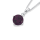Sterling Silver Purple Cubic Zirconia 6.5mm Claw Set Pendant