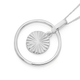 Sterling Silver Sunray Disc Pendant