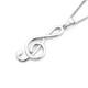 Sterling Silver Treble Clef Musical Note Pendant